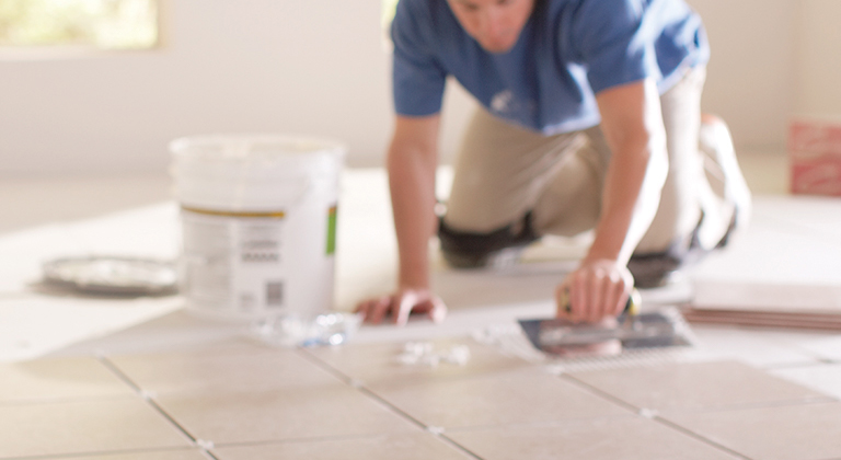 floor tile installation